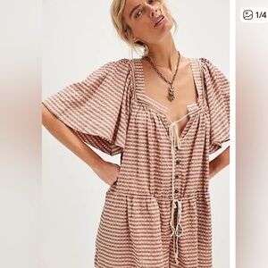 Free People County Line Plaid Romper